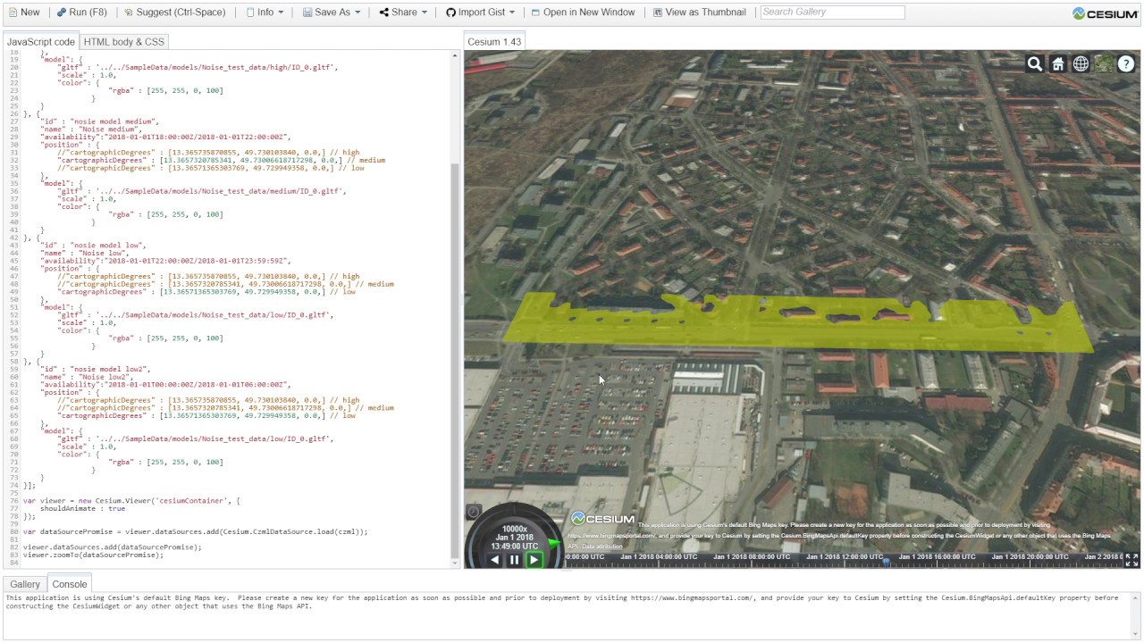 3D noise in Cesium testing