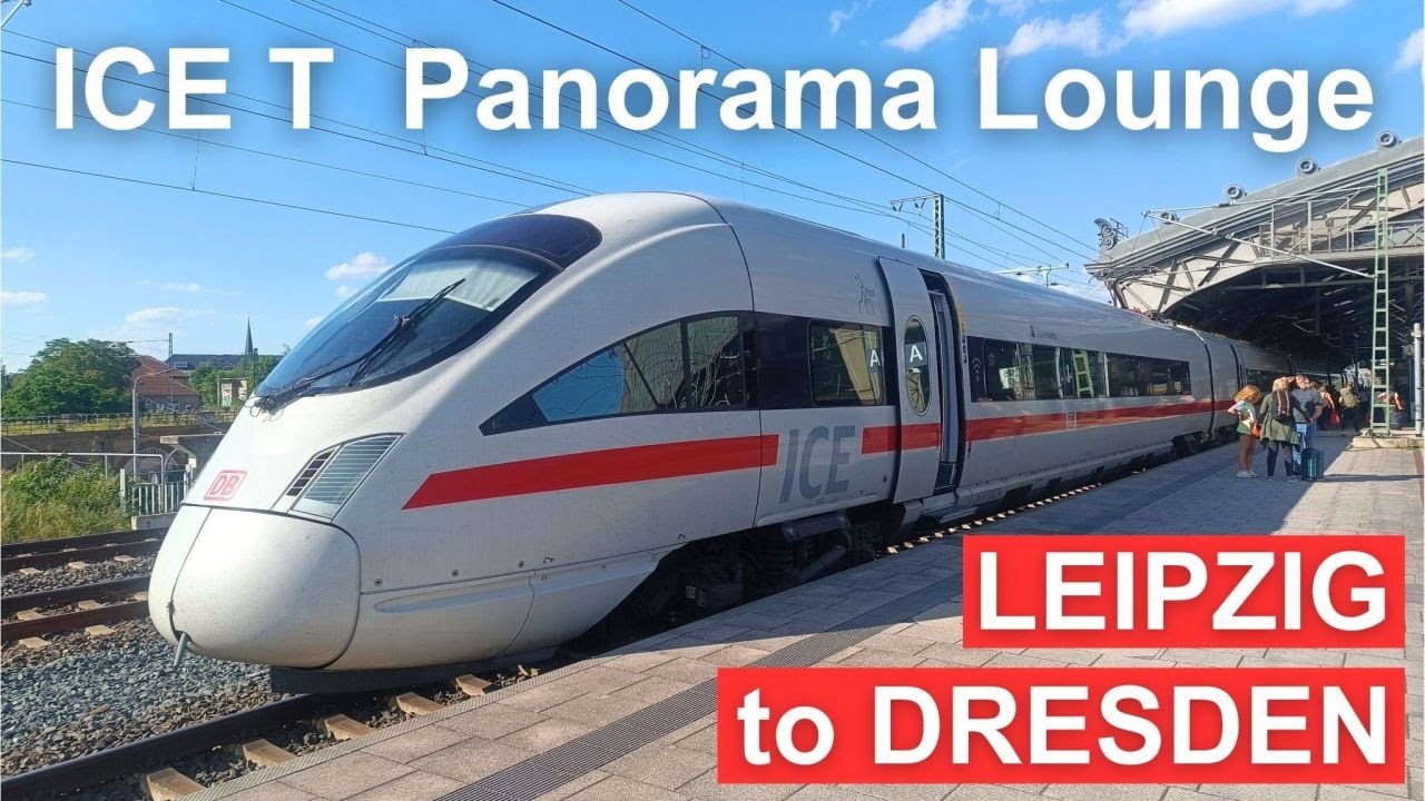 Onboard ICE T High-Speed Train in First Class Panorama Lounge fr. Leipzig to Dresden | Deutsche Bahn