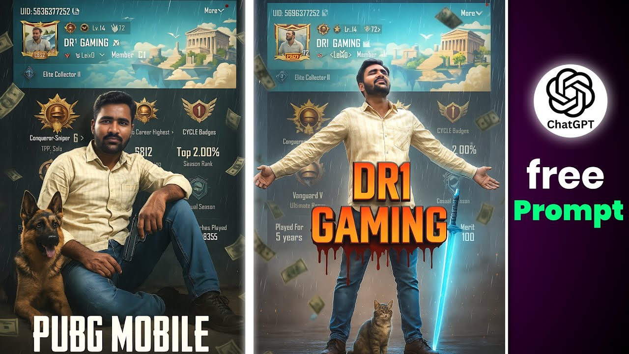 Gaming Profile Editing | Instagram Viral Trending ChatGPT Photo Editing | Easy Tutorial