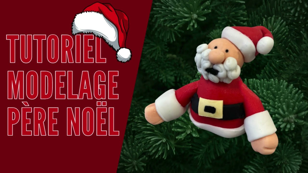 Modelage d'un père Noël en pâte à sucre 🎅 modelage facile