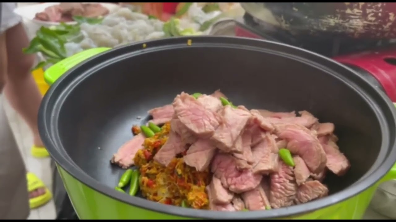 Sear beef steak Mixes with Khmer Pro - hok Spices (Khmer Food )