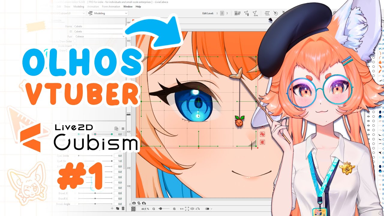 Como animar olhos do vtuber no Live2D 【  VTuber 2D DO ZERO  】Epi 1