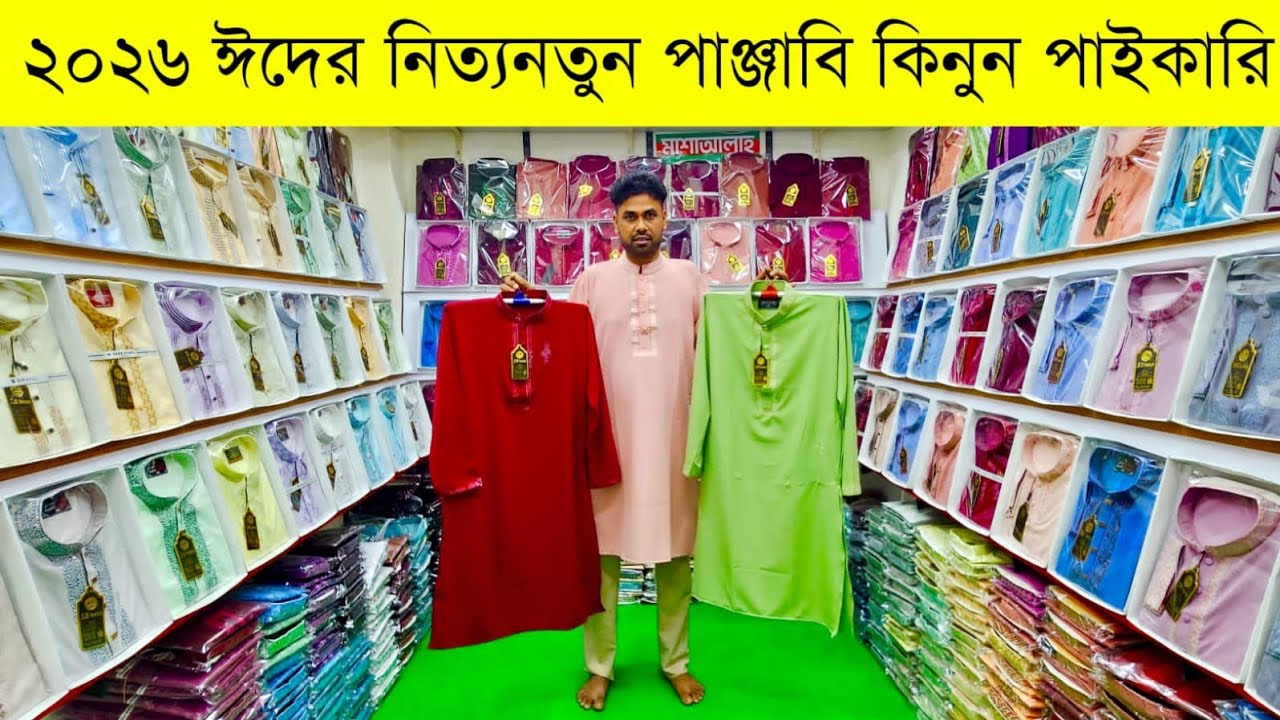 পাঞ্জাবি হোলসেল মার্কেট💥ঈদ কালেকশন পাঞ্জাবি ২০২৬💥Panjabi wholesale market💥Panjabi price in bd #eid