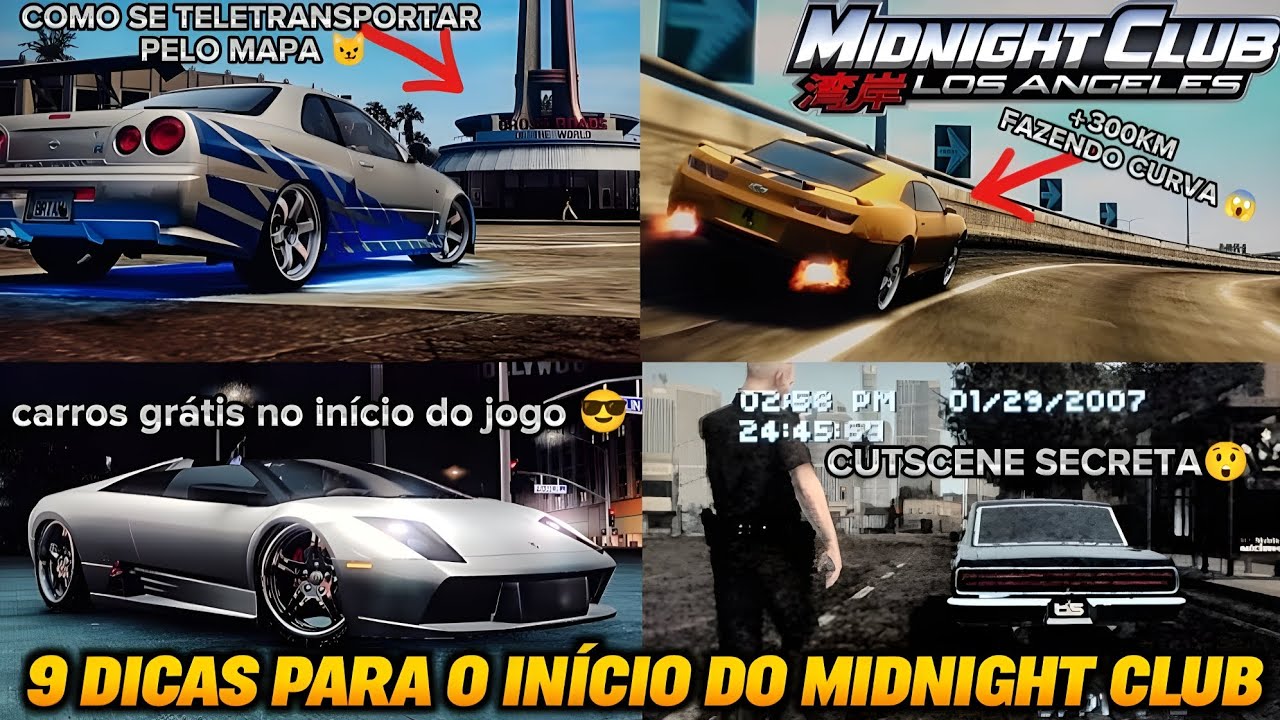 9 DICAS MUITO BOAS PARA VOCÊ QUE ESTÁ COMEÇANDO A JOGAR MIDNIGHT CLUB LOS ANGELES 😎