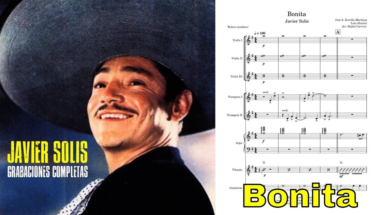 Bonita - Javier Solís | Partitura gratis