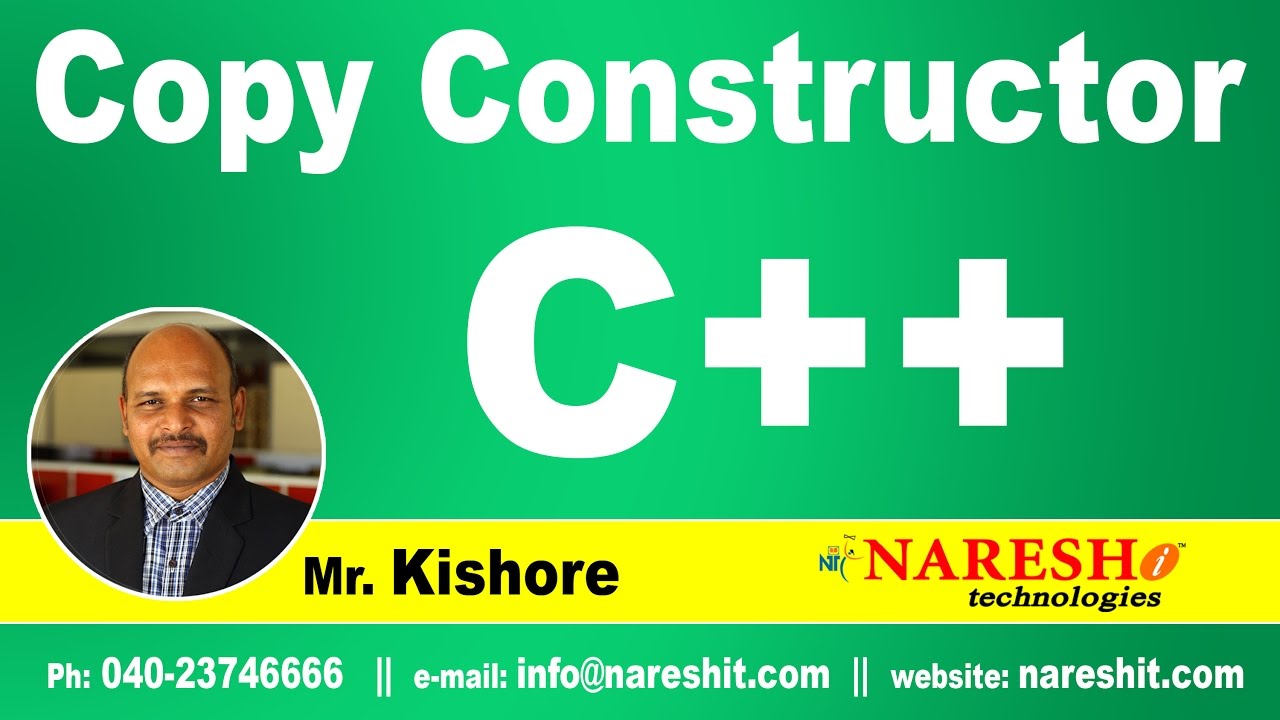 Copy Constructor in C++ | C++ Tutorial | Mr. Kishore