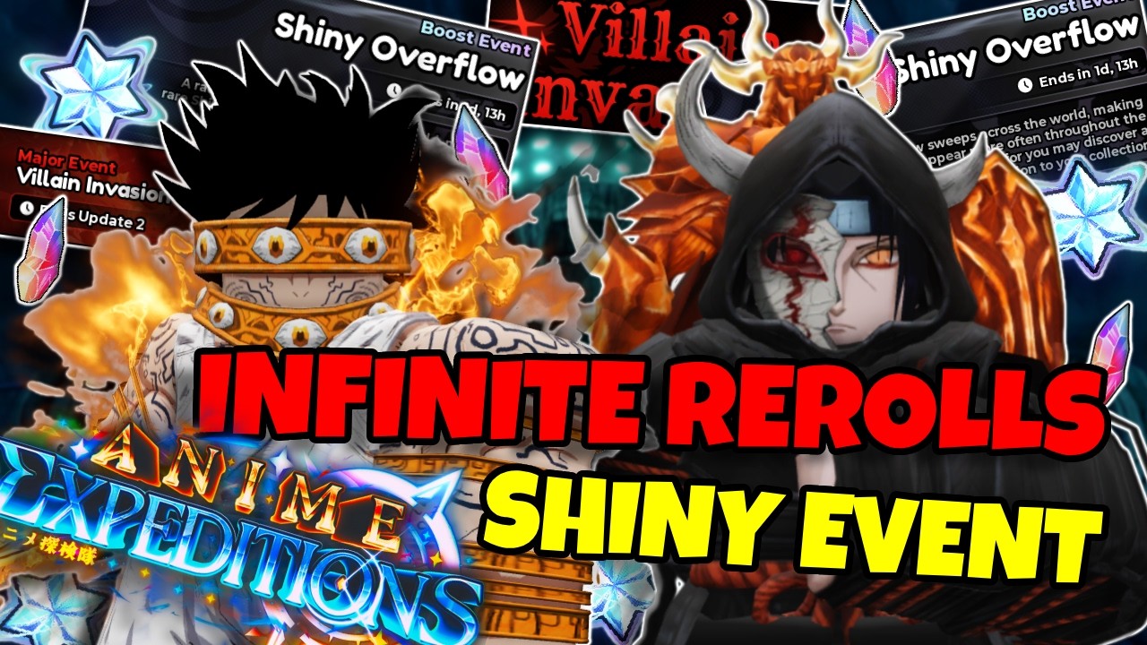 Infinite Rerolls *NEW* Shiny Event Anime Expeditions (Roblox)