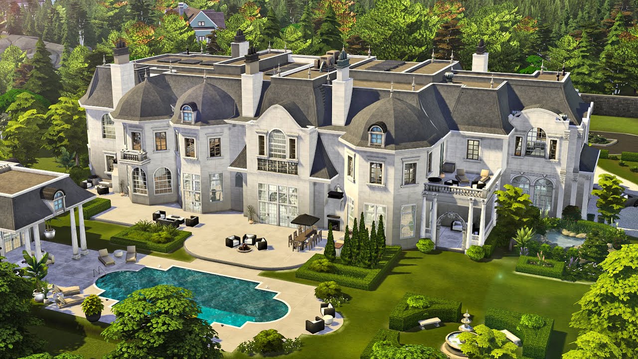 Мега-семейный особняк знаменитостей | Sims 4: скоростное строительство и тур | БЕЗ CC | СПЕЦИАЛЬН...