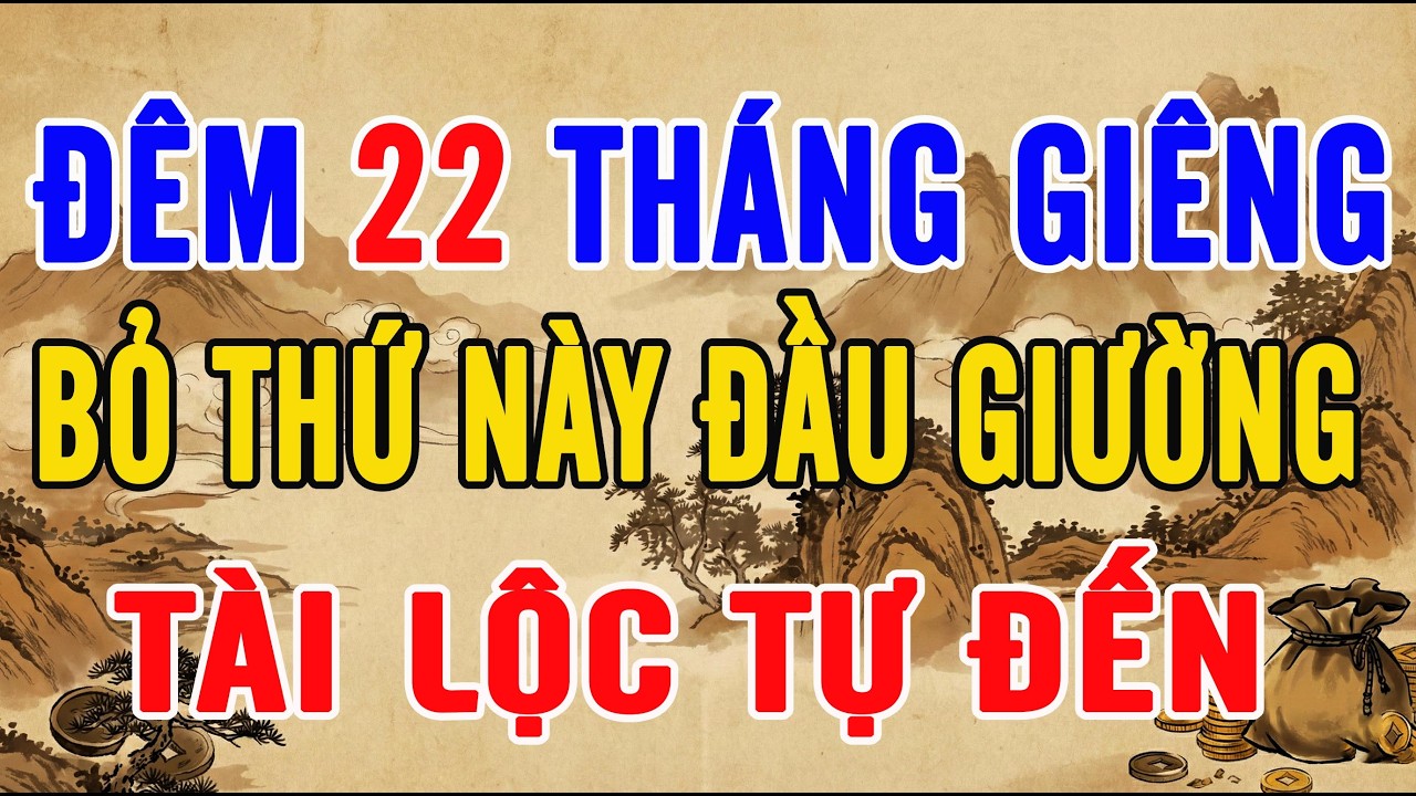 ĐÊM 22 THÁNG GIÊNG: BỎ THỨ NÀY ĐẦU GIƯỜNG, TÀI LỘC TỰ ĐẾN, CẢ NĂM ĐỦ ĐẦY KHÔNG LO THIẾU TIỀN