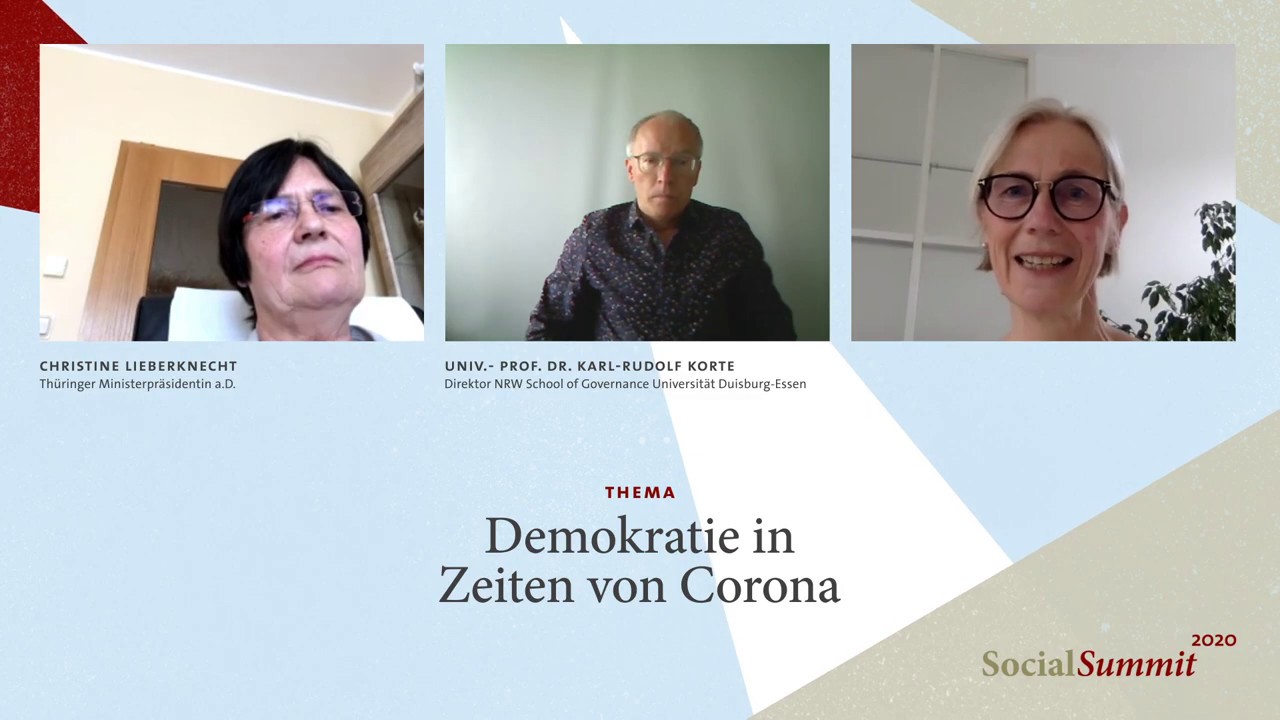 Demokratie im Krisenmodus: Christine Lieberknecht und Karl-Rudolf Korte im Gespräch