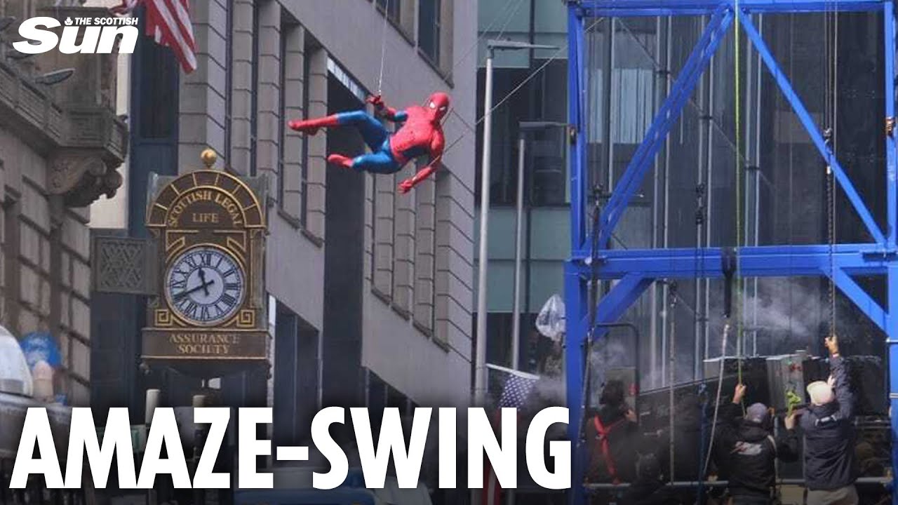 Spider-Man spotted swinging through Glasgow alongside a TANK as filming ramps up