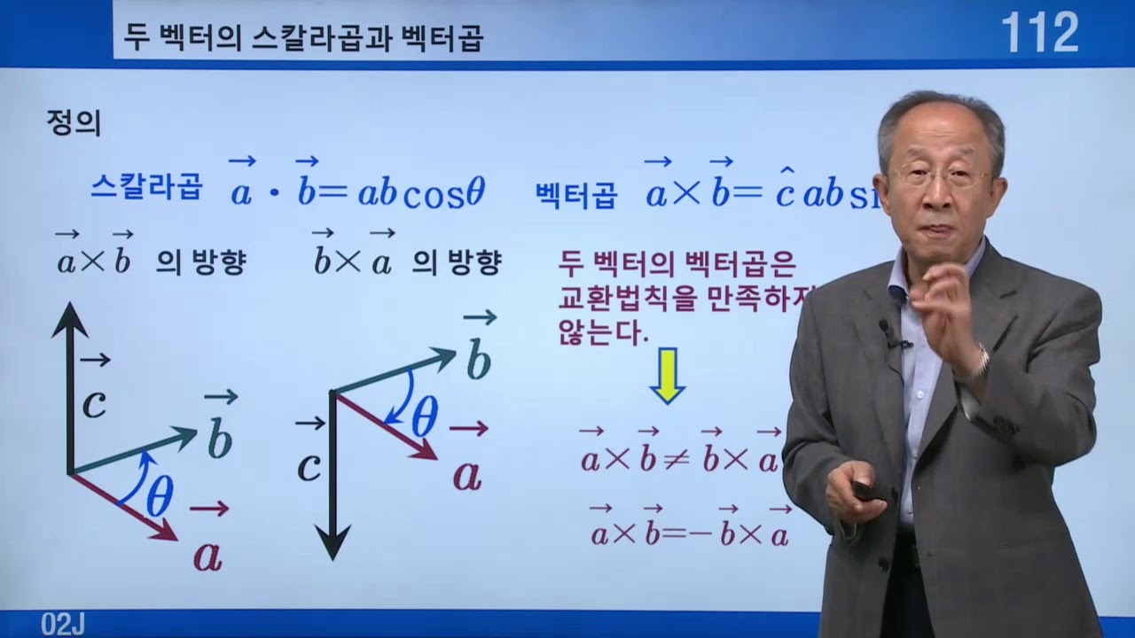 인하대물리1 02J벡터의 곱셈2 벡터곱