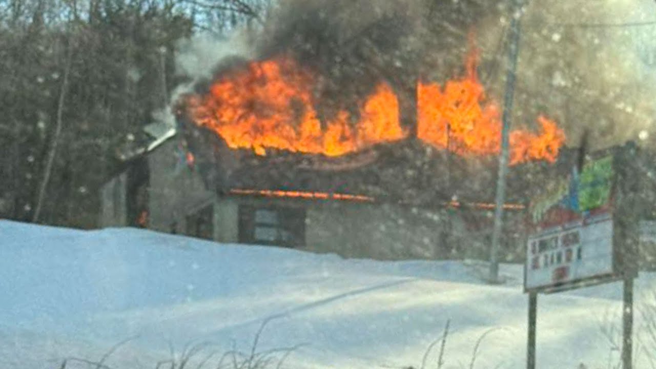 Fire tears through Turner auto body shop, which is now a total loss