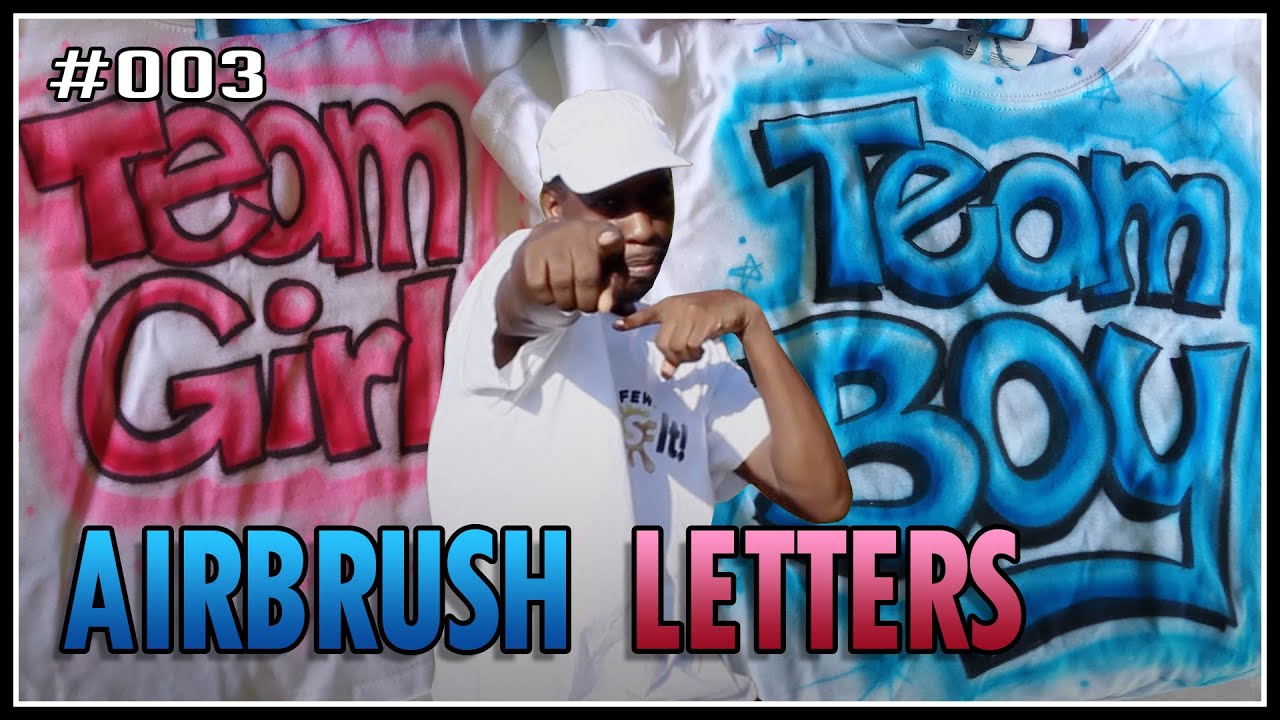 Airbrush Cartoon Letters Style FEW Does It! #003 Air