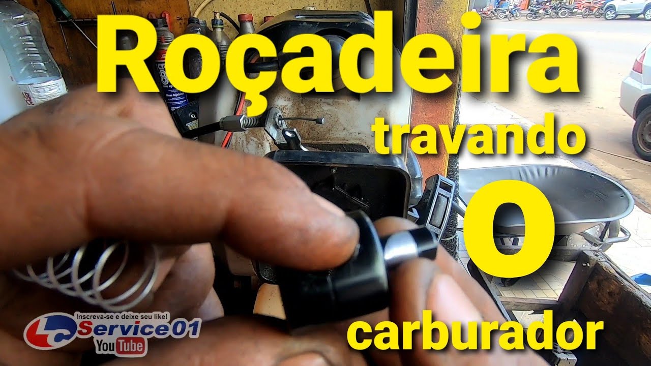#carburador #carburadorderocadeira   Roçadeira com carburador  travando  como resolver