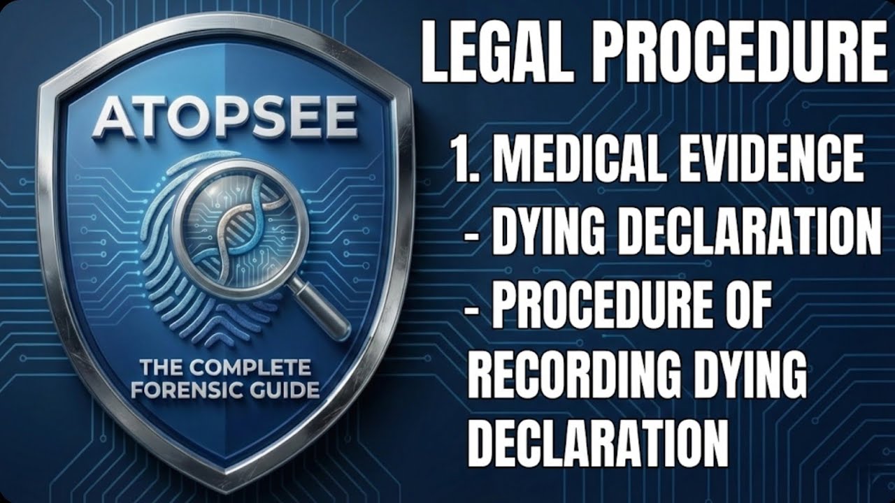Legal procedure-dying declaration-recording of dying declaration