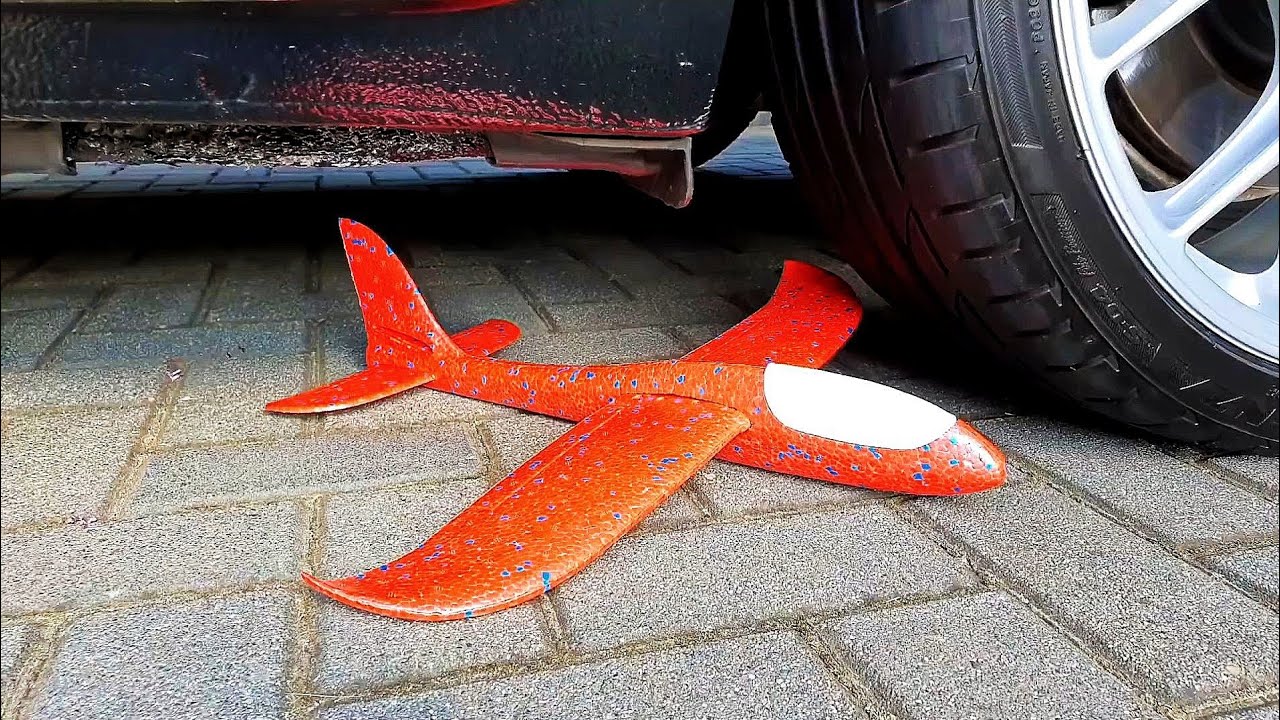 crushing crunchy & soft things by car vs aeroplane | Mr experiment channel