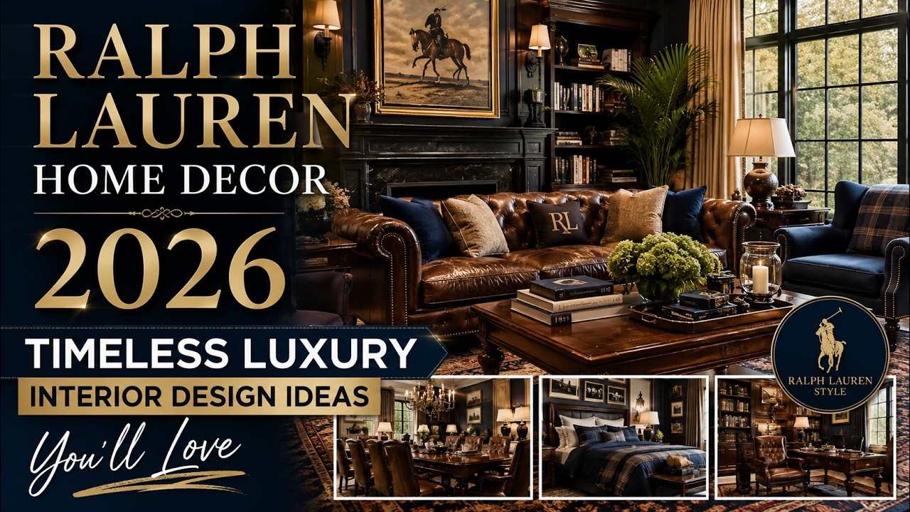 Интерьер в стиле Ralph Lauren 2026 | Вневременные идеи роскошного дизайна, которые вам полюбятся