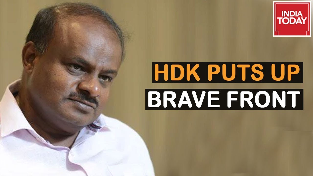 Karnataka Coalition Crisis : HD Kumaraswamy Put Up A Brave Front, Rebel MLAs Bunk At Mumbai Hotel