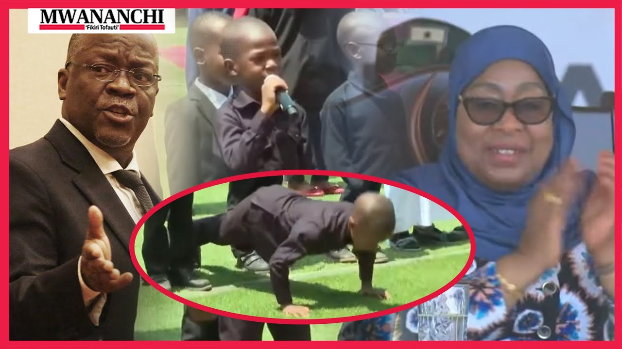 CHEKI MTOTO ALIVYOIGIZA KAMA MAGUFULI MBELE YA SAMIA, 