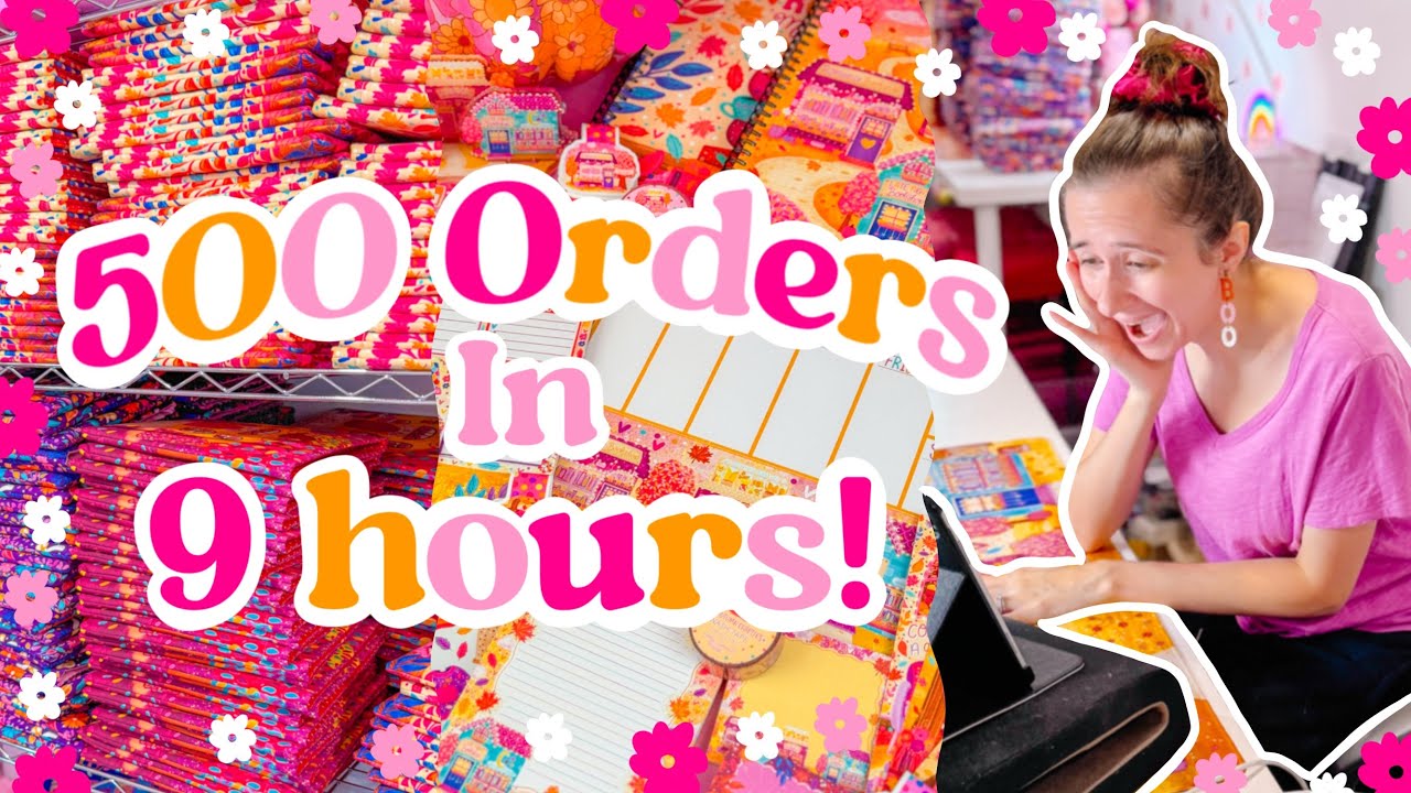 500 ORDERS in 9 HOURS! 😭 My Best Launch EVER! 🎉 Small Business Studio Vlog