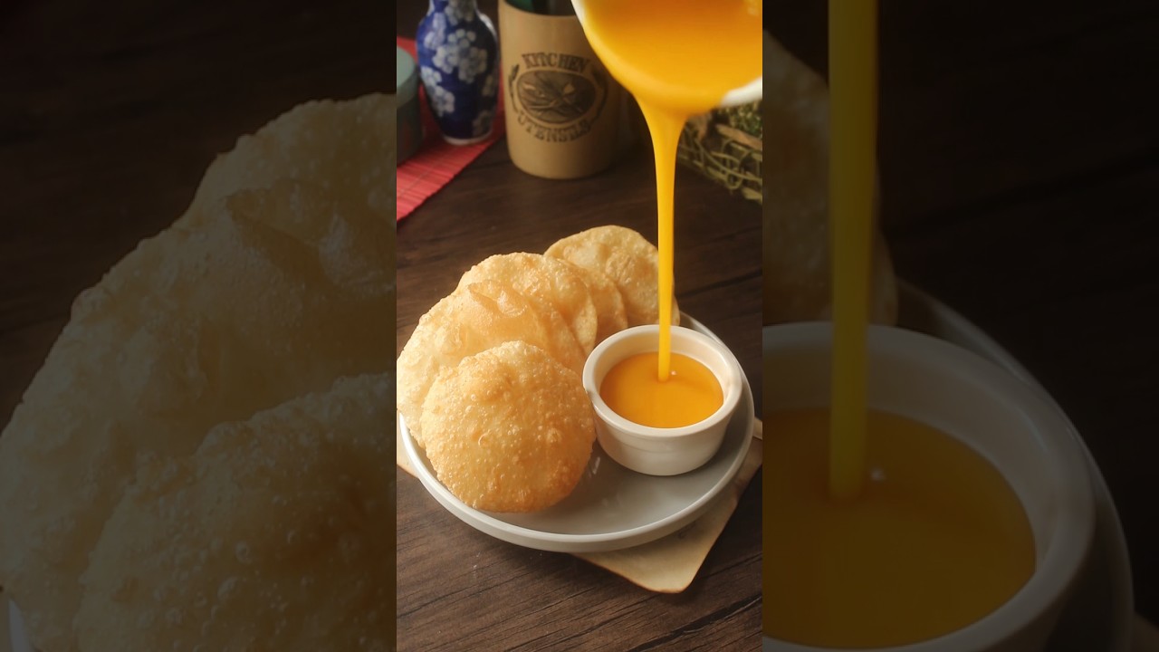 Aamras Puri 🥭🤤&hearts;️ || Day 4 of 30 days mango Challge #mango #recipe #30dayschallenge #chefhafsa