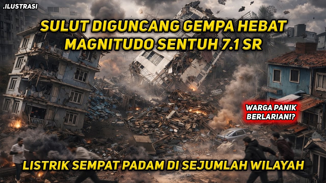 GEMPA MENCEKAM❗7,1 SR GUNCANG SULAWESI UTARA❗WARGA BERHAMBURAN DI TENGAH MALAM❗