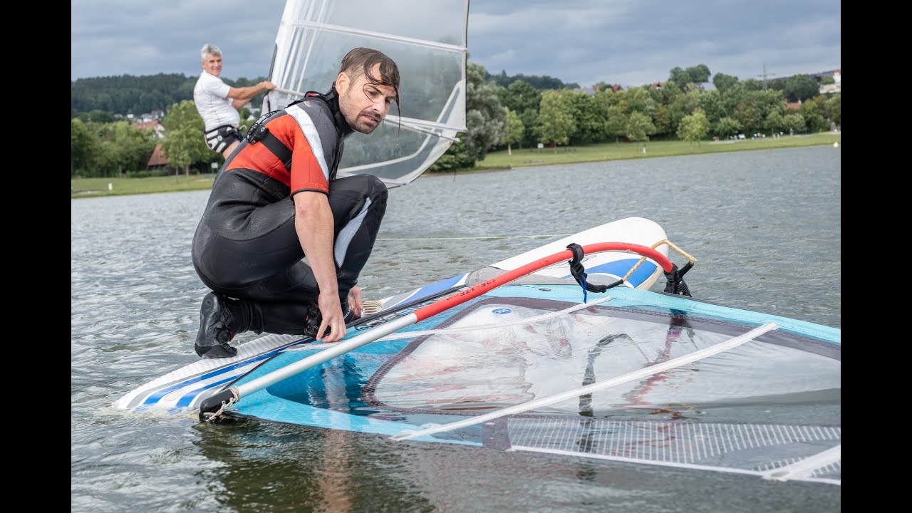 Windsurfen auf der Kieswäsch in Kulmbach (Rup in Gefahr)