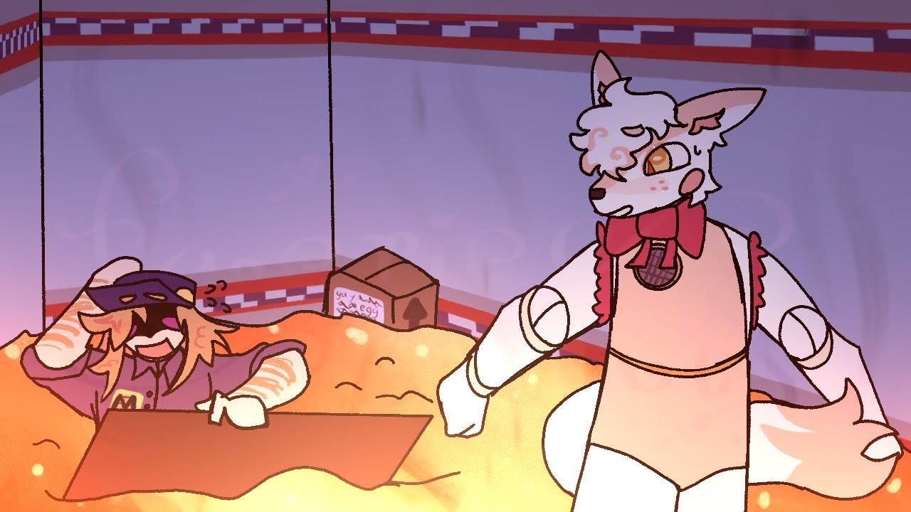 FOXY WHY IS THE FLOOR LAVA?!?! | sister location FNAF roleplay