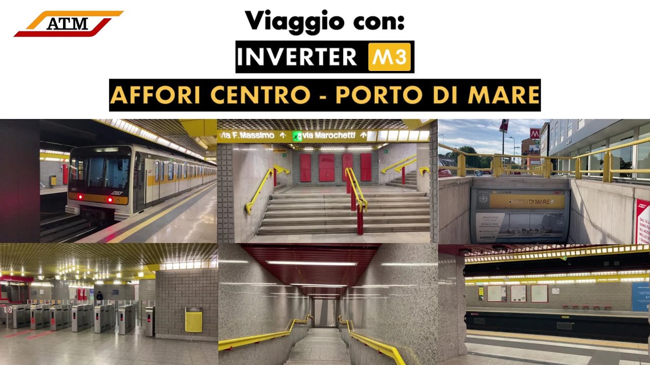 Viaggio sulla M3 di Milano da AFFORI CENTRO a PORTO DI MARE!