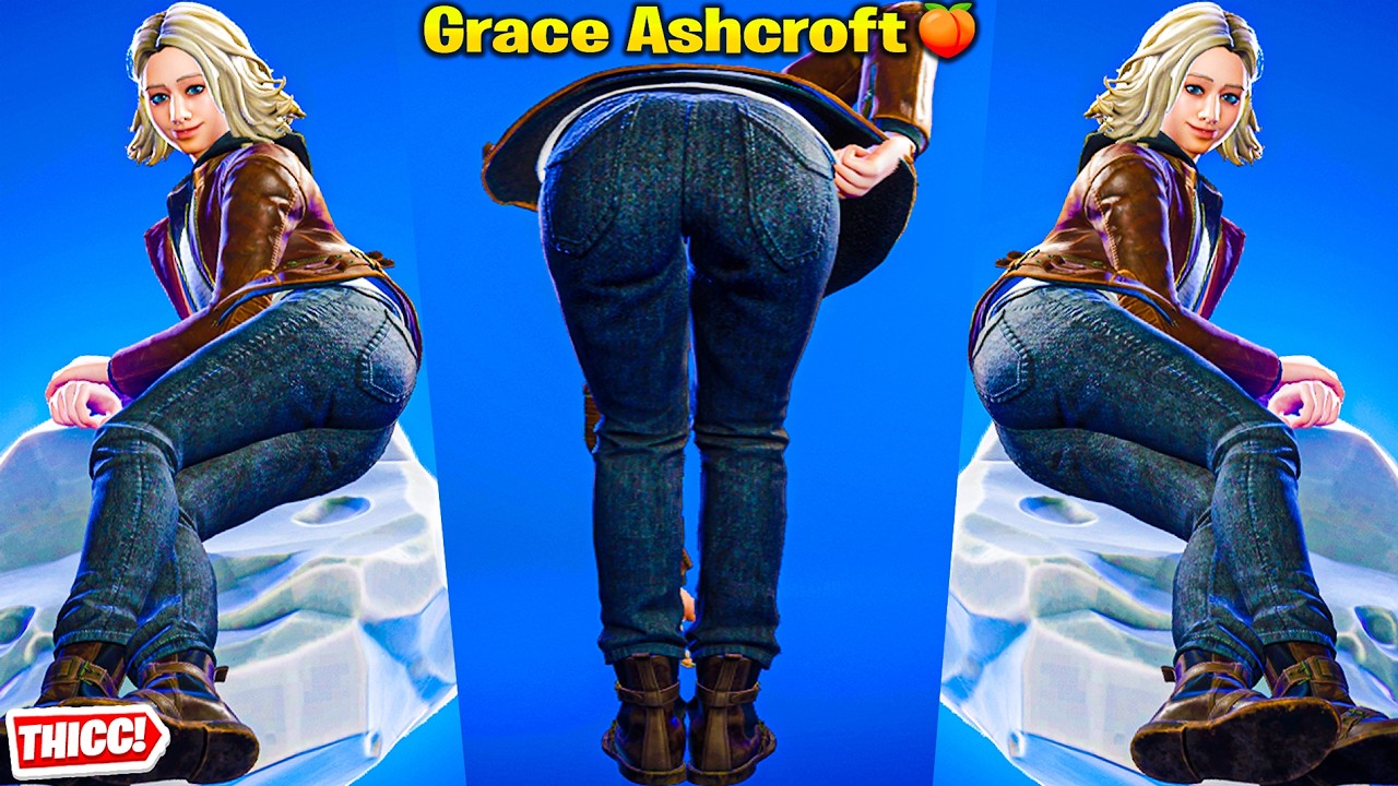 Fortnite Grace Ashcroft Skin Showcase Thicc 🍑😍 Top Tiktok Dances & Emotes 😘New Resident Evil Outfit😜
