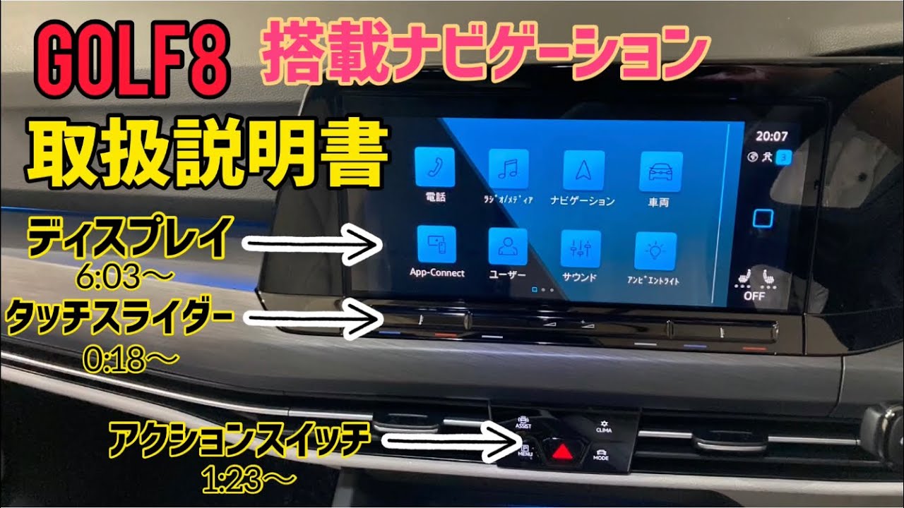 GOLF8搭載新型ナビゲーションの取扱い説明書！これを見ればあなたもゴルフ博士！