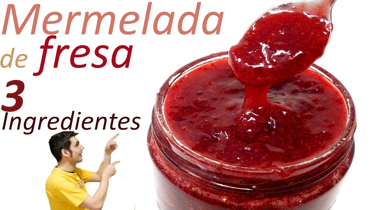 MERMELADA de FRESA o FRUTILLA🍓🍰🍓(con solo 3 INGREDIENTES)🍓🍰🍓  Receta # 576