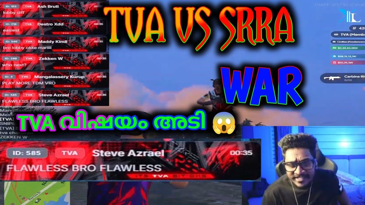 TVA vs SRRA WAR TVA വിഷയം അടി 😱 FLAWLESS BRO FLAWLESS 🔥 