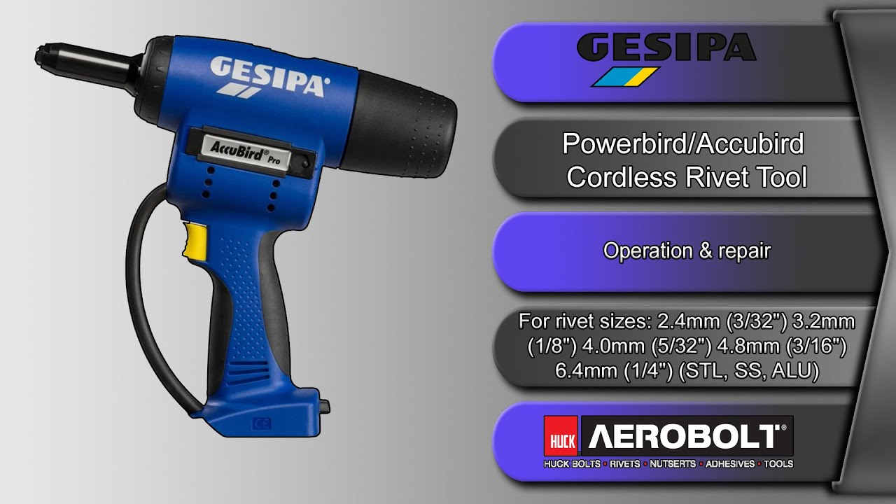 Gesipa Accubird/Powerbird - Operation and repair