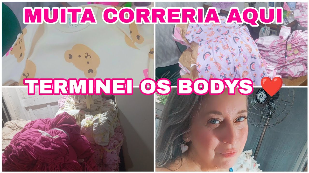 TERMINEI OS BODYS ❤️ MUITO TRABALHO POR AQUI.ROTINA DE QUEM COSTURA MUITO. 