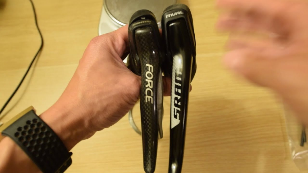 Sram Rival 22 shifter brake lever unboxing and first look next to Force
