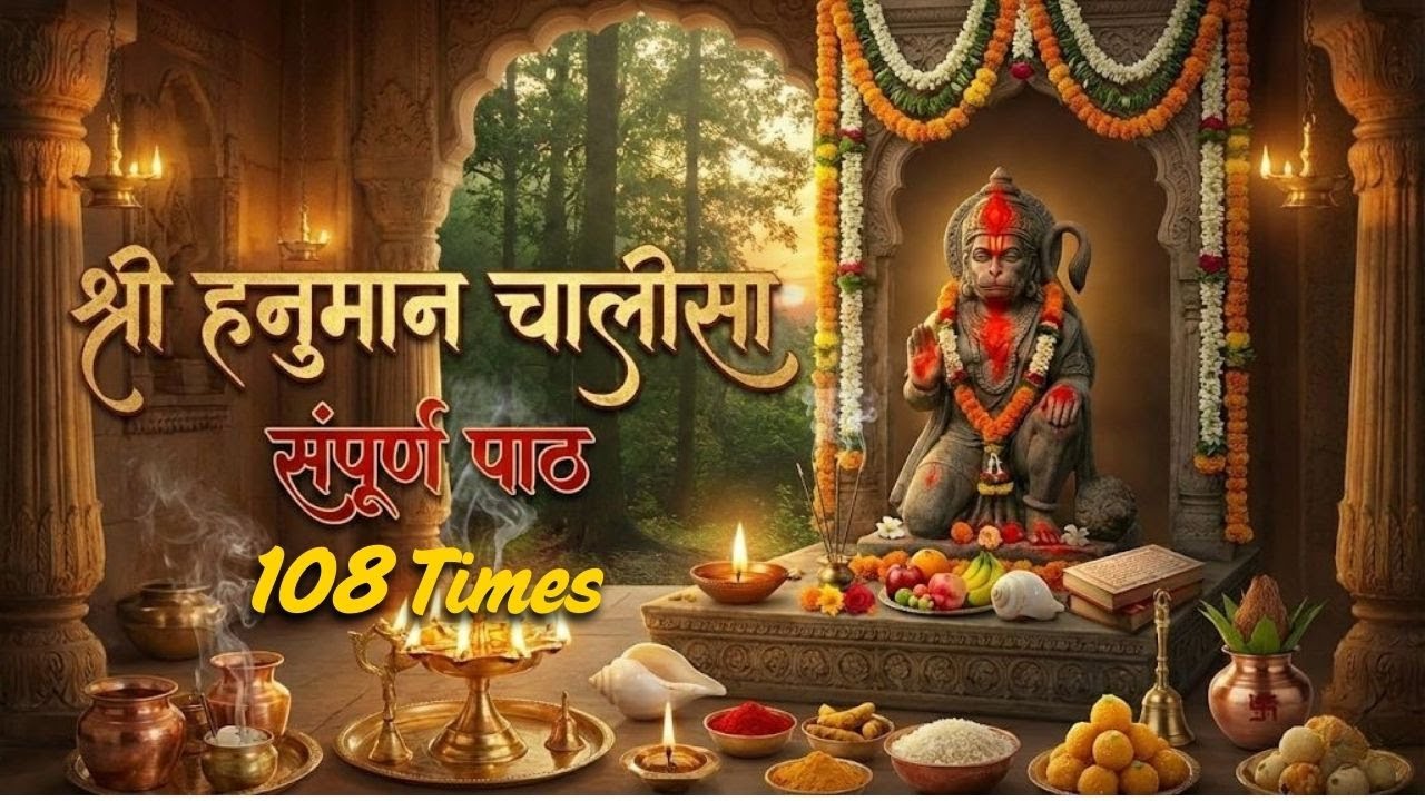 Hanuman Chalisa 108 Times | Powerful Mantra to Remove Obstacles & Gain Peace of Mind  हनुमान चालीसा