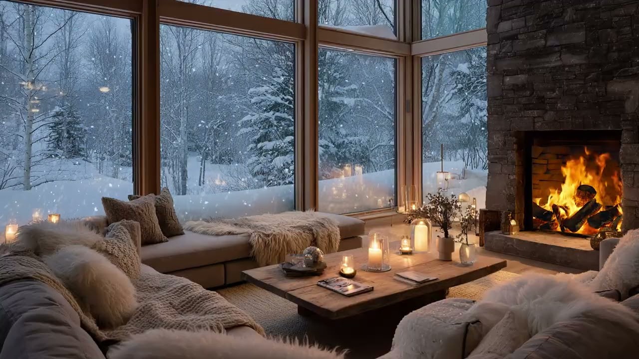 Snow slides across lantern paths 🎧 until direction loosens and time waits quietly