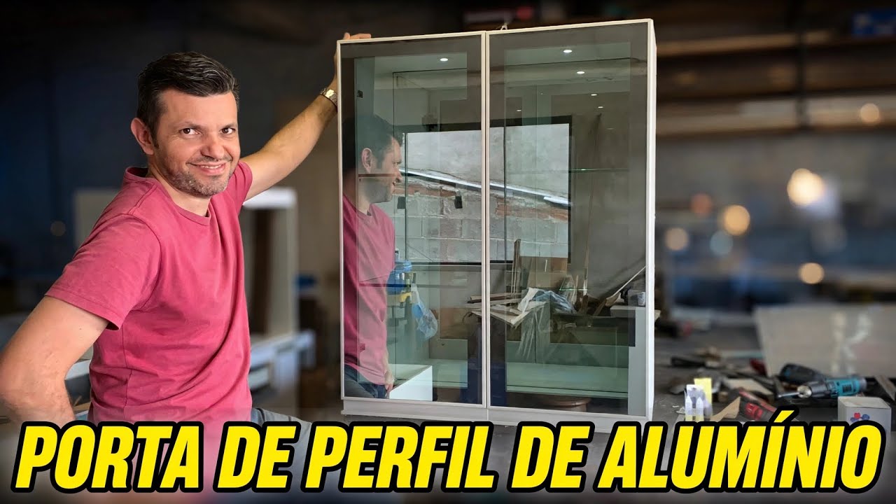 Fazendo Porta Perfil de Alumínio- Com esquadreta de mdf