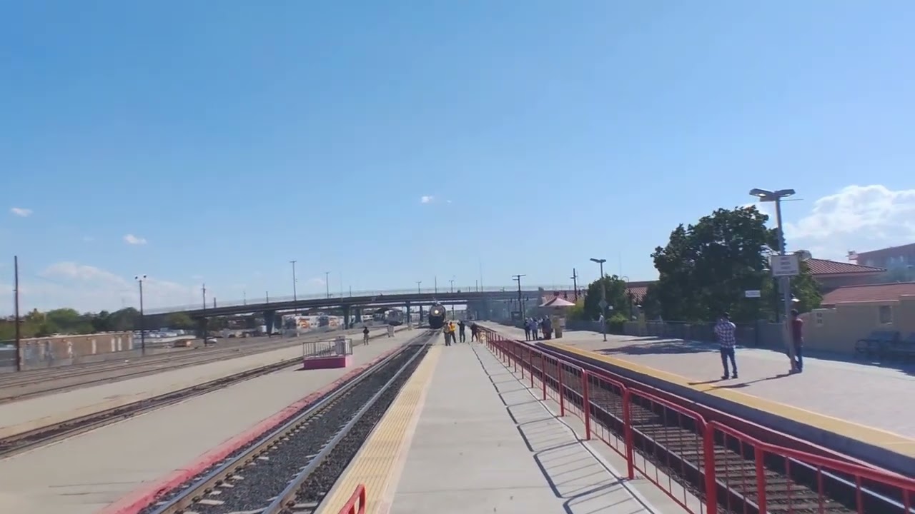AT&SF 2926 Returning through Albuquerque's downtown station