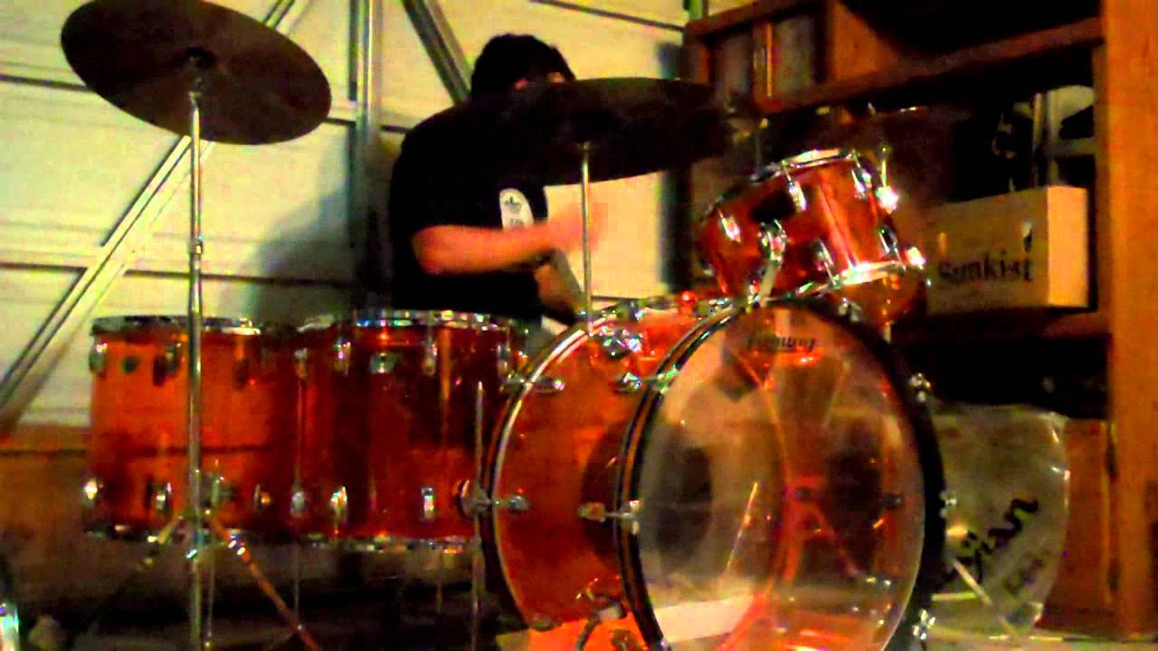 Led Zeppelin - Custard Pie (Drum Cover) w/ Music - Ludwig Amber Vistalite