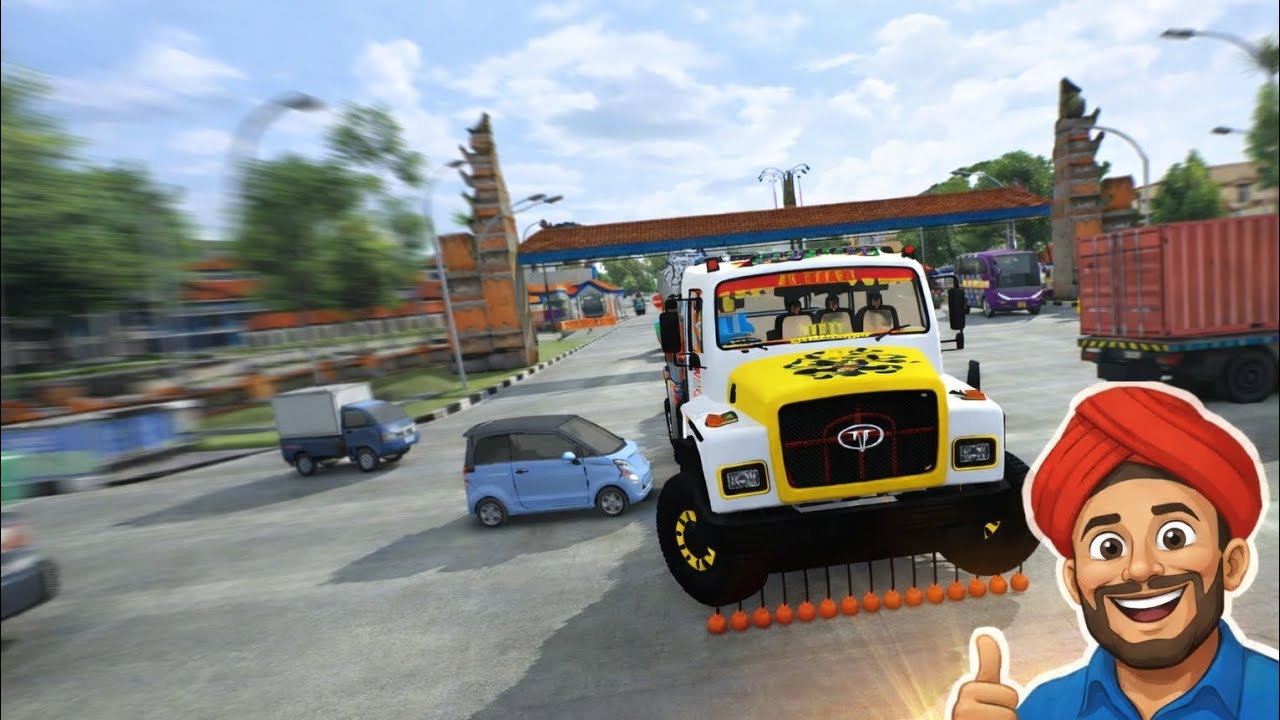 Indonesia Traffic Simulator । Heavy Truck Driving । Crazy Traffic Gameplay।Truck Bus Simulator