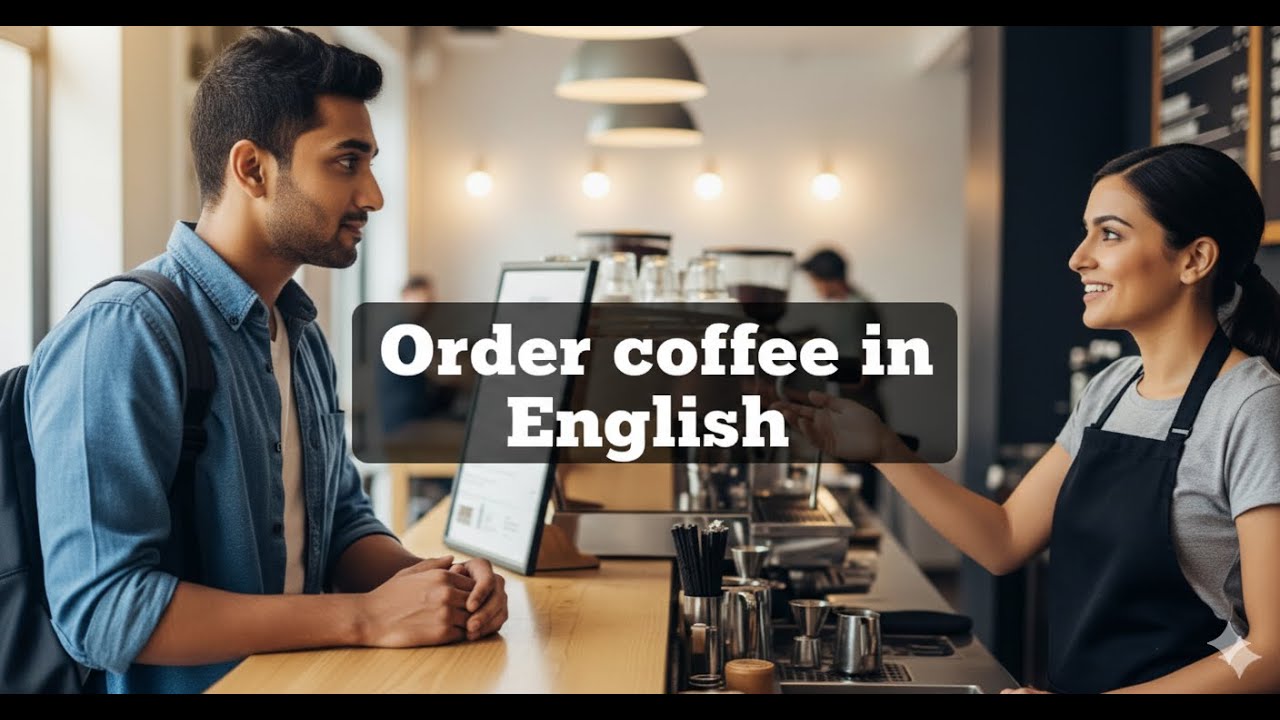 Order Coffee in English: Real-life story for beginners A2 Level