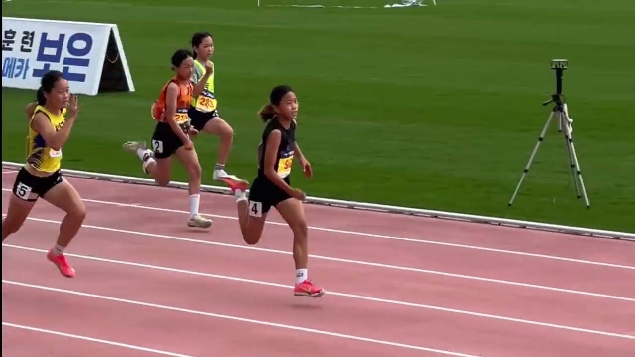 제6회 전국 초,중,고등학교 학년별 육상경기대회(여초5 100m 예선2, 준결승1, 결승/‘25. 9. 27./보은)이다연, 양지은, 김지유