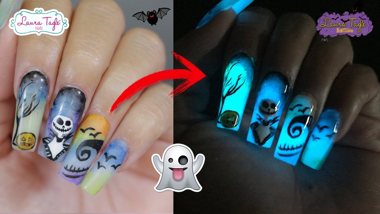 Uñas con BRILLO Propio. Halloween #RecrealoLauraTagle