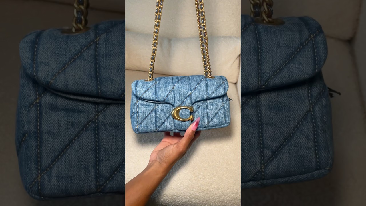 My first Coach Bag 🥹 | Coach Tabby Shoulder 20 Denim Unboxing 🦋✨