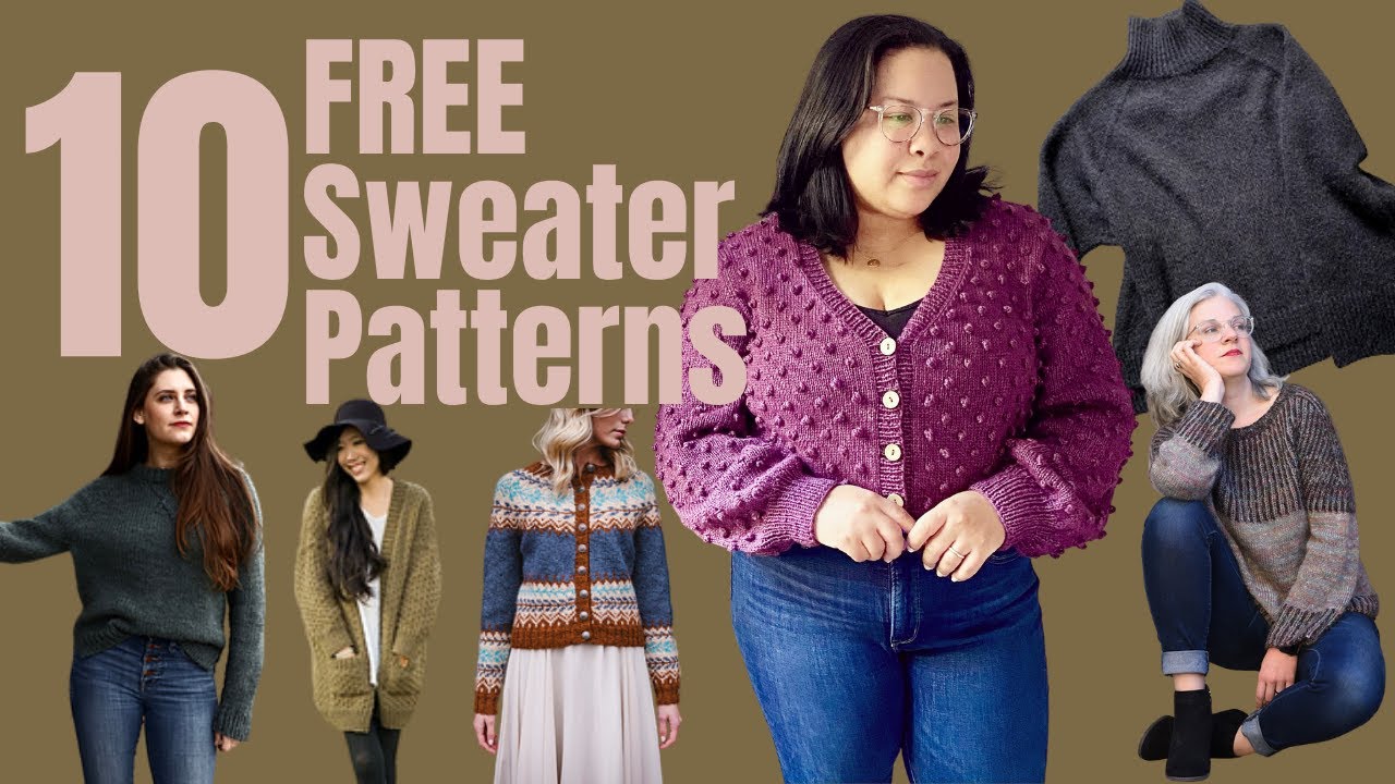 10 *Free* Sweater Knitting Patterns for Fall