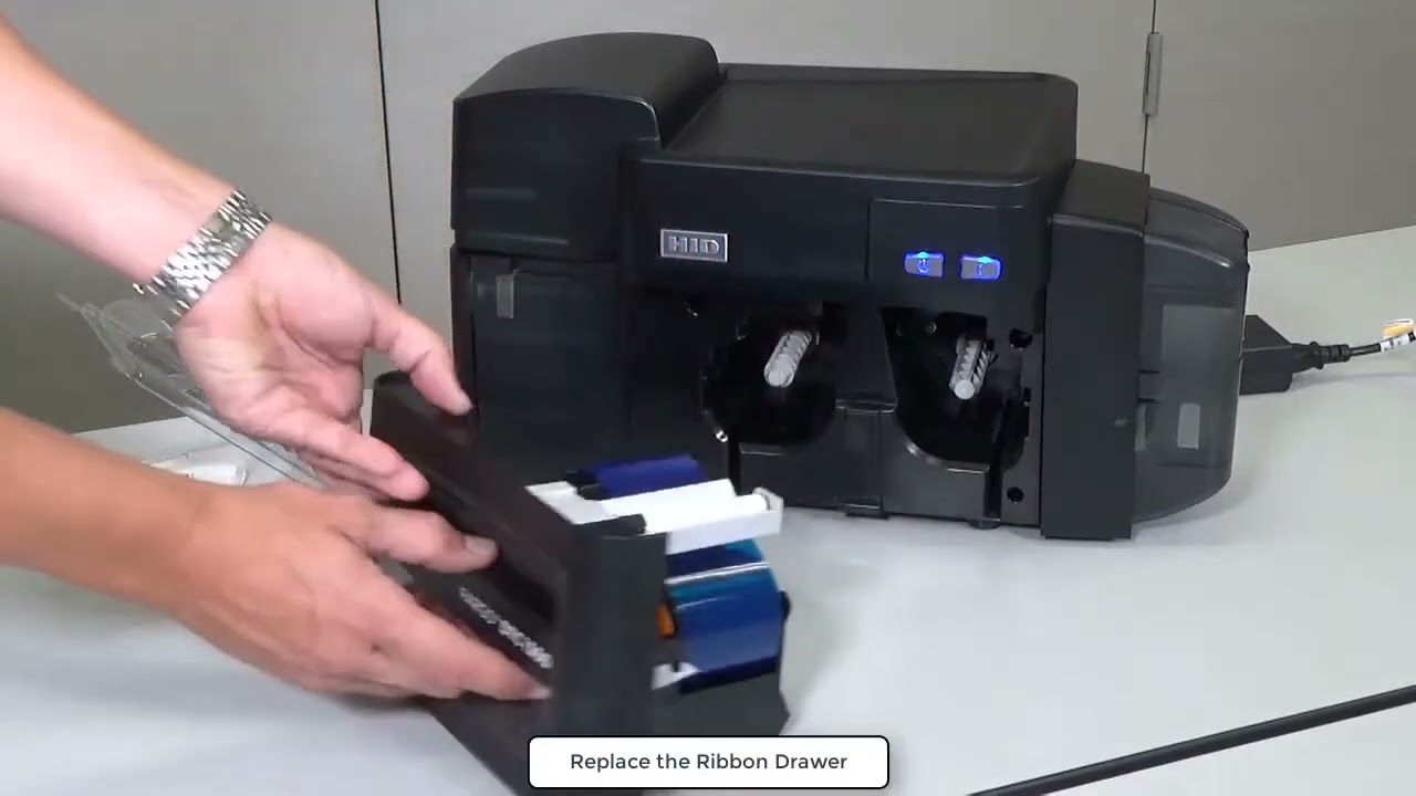 FARGO DTC1500 How to Install Ribbon and Cards