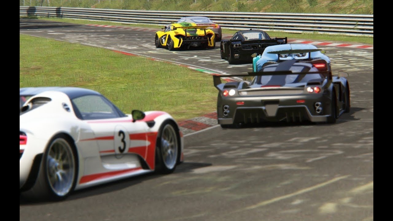 McLaren P1 GTR vs Supercars at Nordschleife